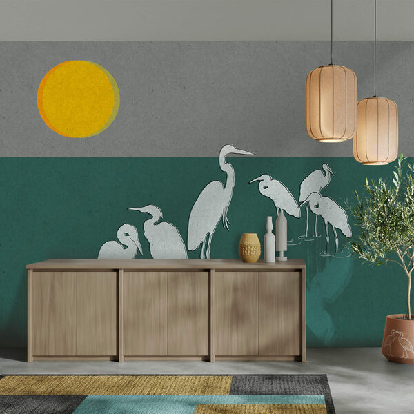 Grup de păsări stând în apă