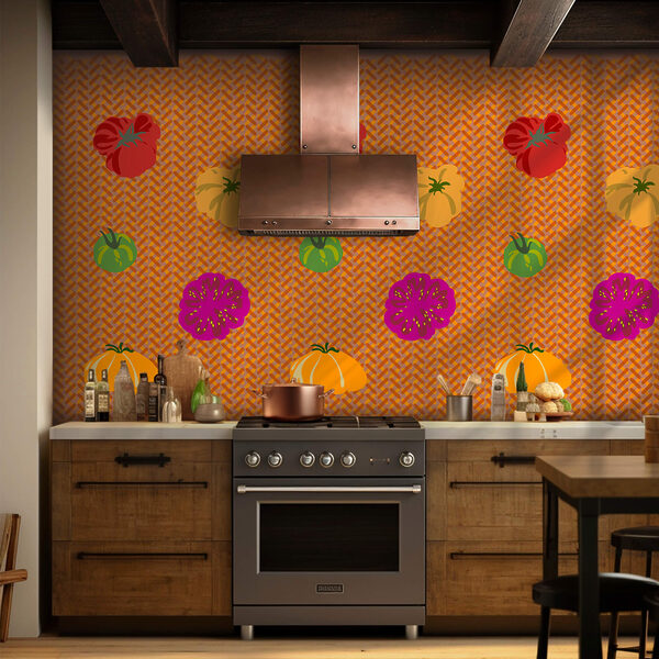 Grup de roșii pe o suprafață țesută