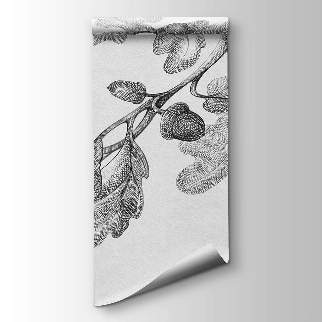 Drawing of a branch with leaves Drawing of a branch with leaves
