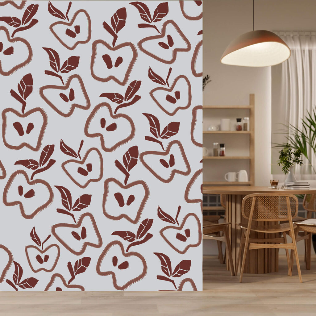 Model cu mere și frunze