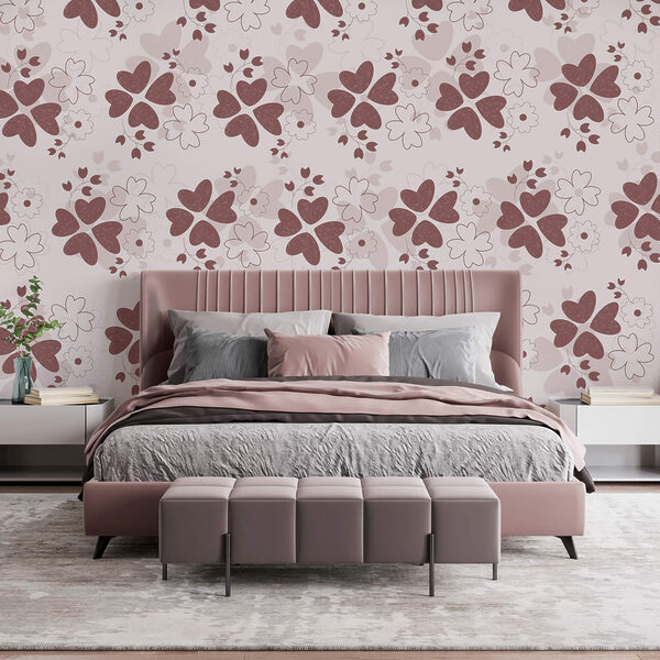 Model cu flori și frunze