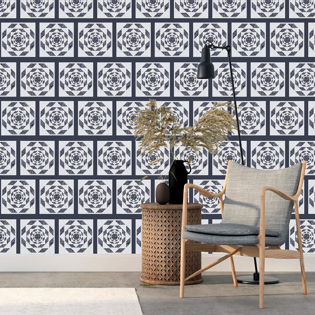 Model de pătrate și model de floare