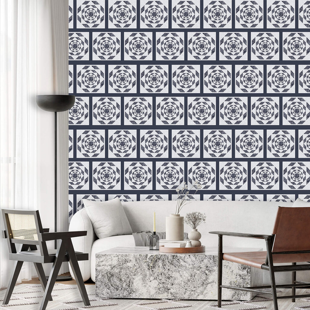 Model de pătrate și model de floare