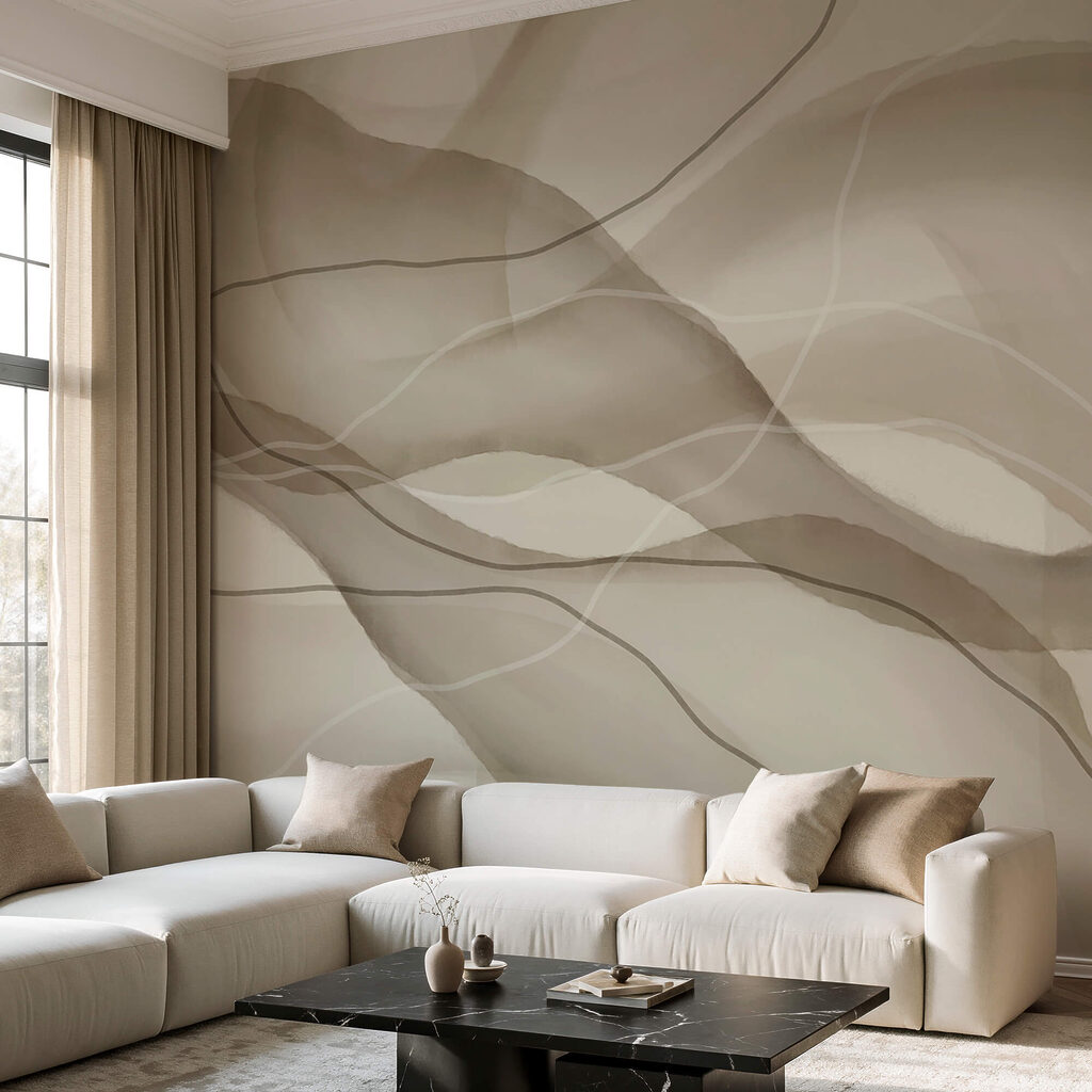 Valuri liniștite în nuanțe delicate de pământ