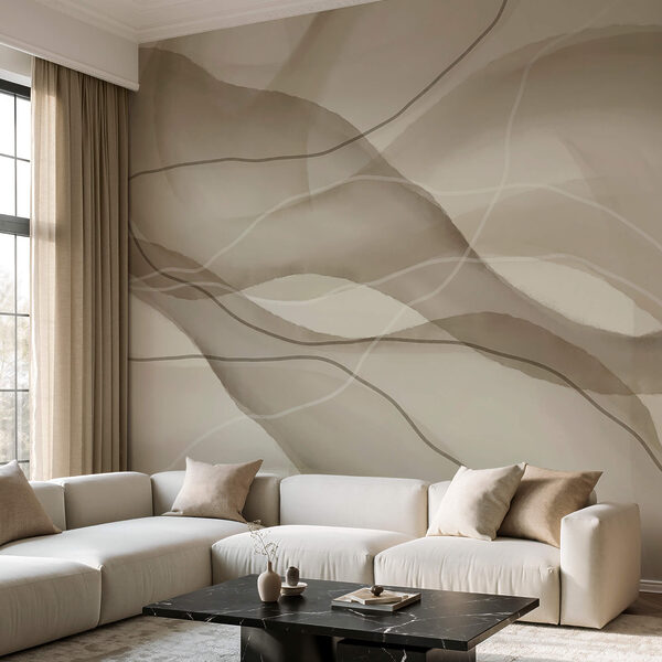 Valuri liniștite în nuanțe delicate de pământ