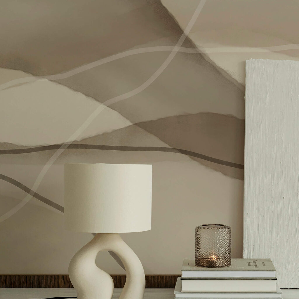 Valuri liniștite în nuanțe delicate de pământ