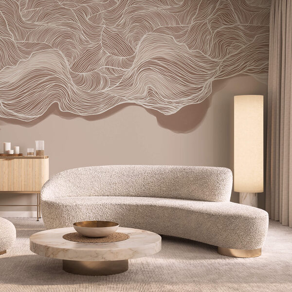 Model ondulat maro și alb Model ondulat maro și alb