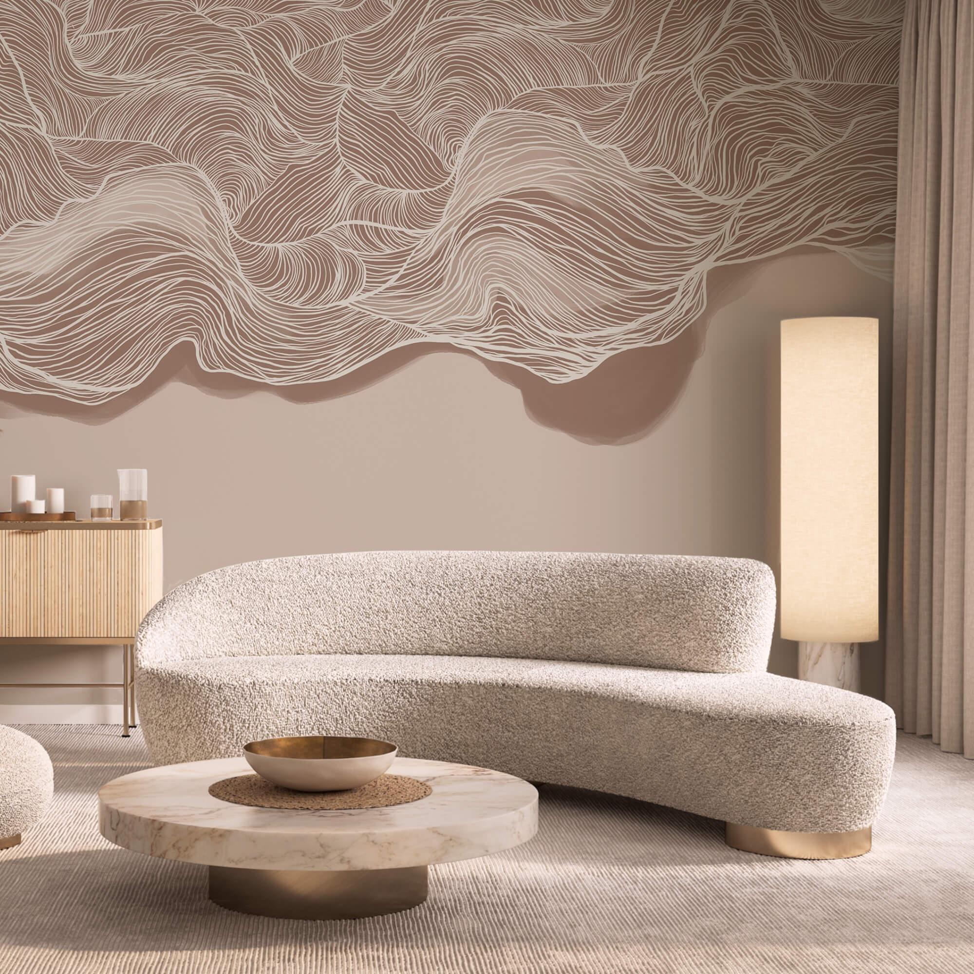 Model ondulat maro și alb Model ondulat maro și alb