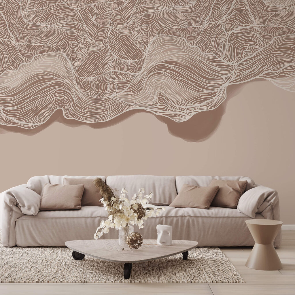 Model ondulat maro și alb Model ondulat maro și alb