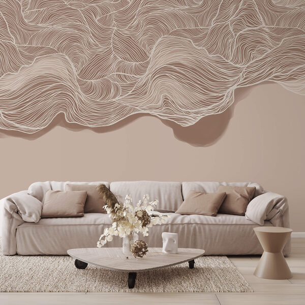 Model ondulat maro și alb Model ondulat maro și alb