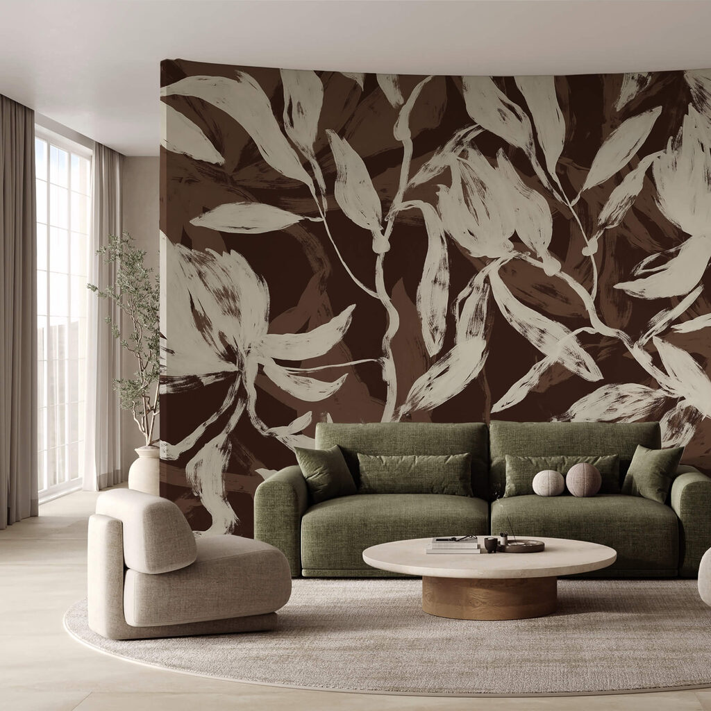 Frunze care curg în tonuri monocrome delicate