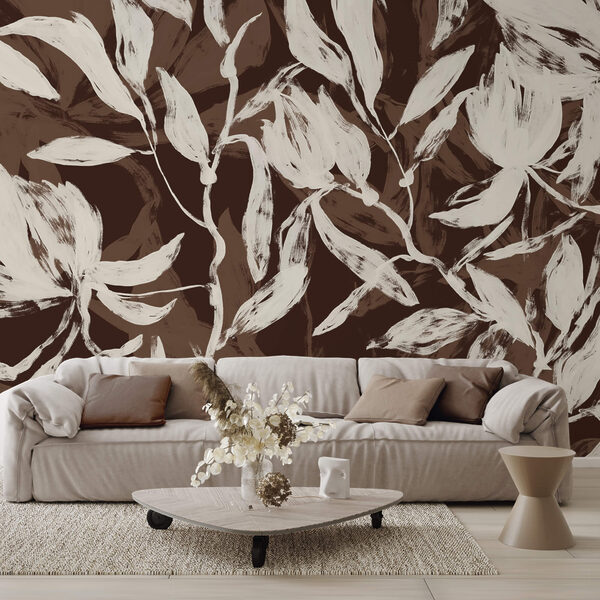 Frunze care curg în tonuri monocrome delicate