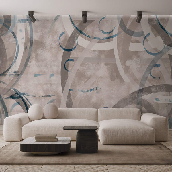 Vârtejuri și cercuri gri și albastre Vârtejuri și cercuri gri și albastre