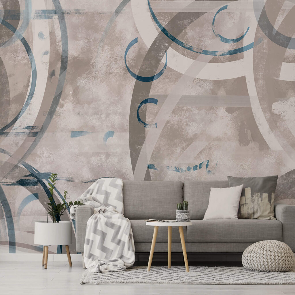 Vârtejuri și cercuri gri și albastre Vârtejuri și cercuri gri și albastre