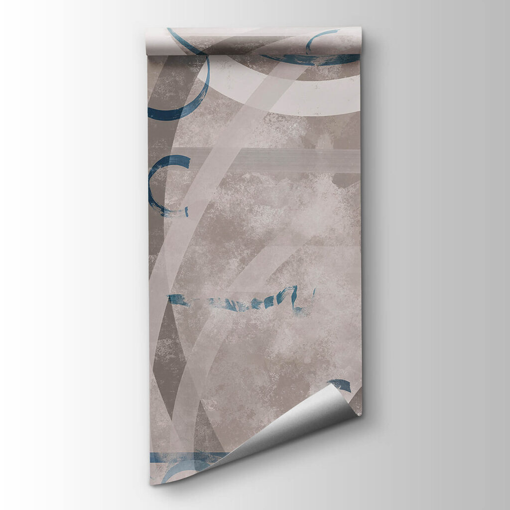 Grey and blue swirls and circles Grey and blue swirls and circles