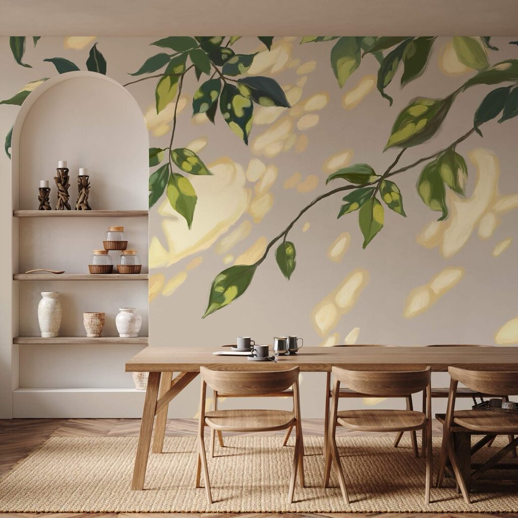 Ramură cu frunze pe ea Ramură cu frunze pe ea