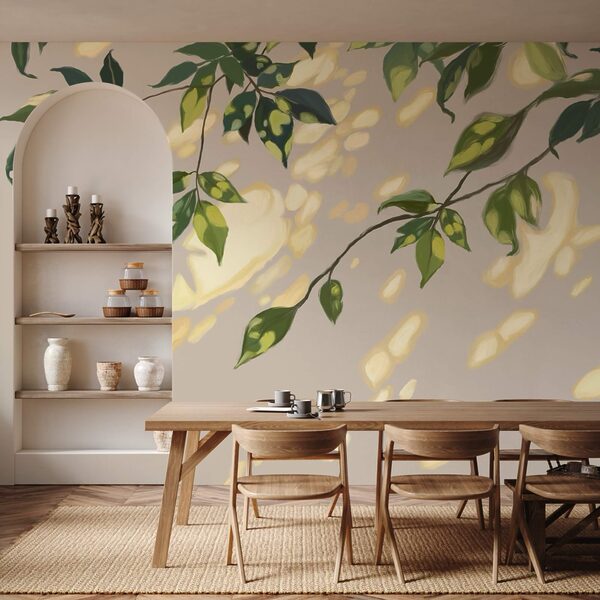 Ramură cu frunze pe ea Ramură cu frunze pe ea