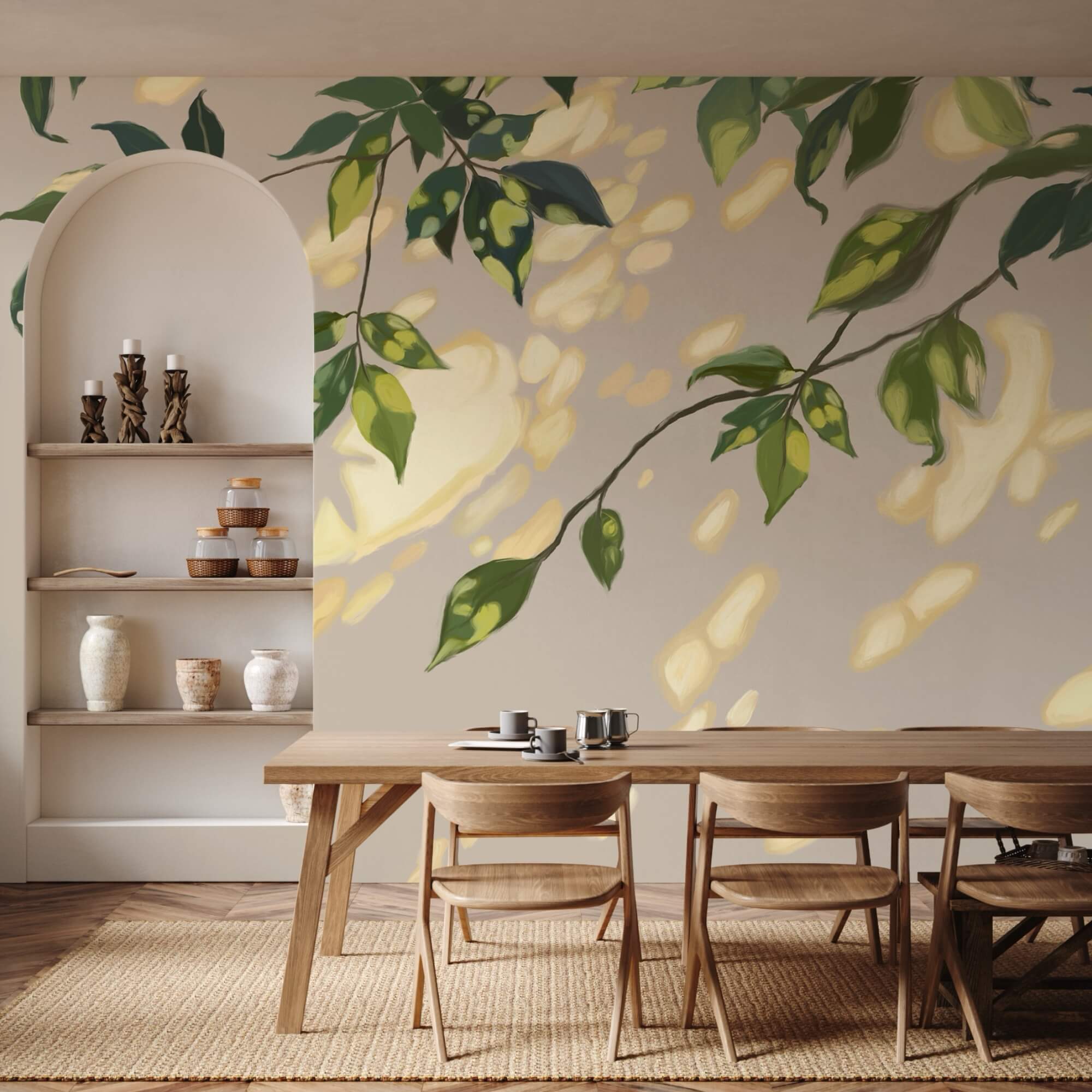 Ramură cu frunze pe ea Ramură cu frunze pe ea