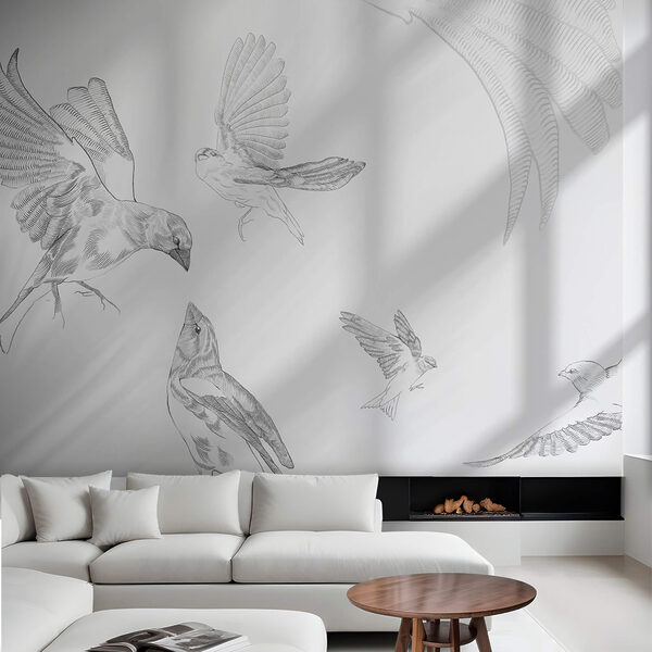 Grup de păsări cu aripi