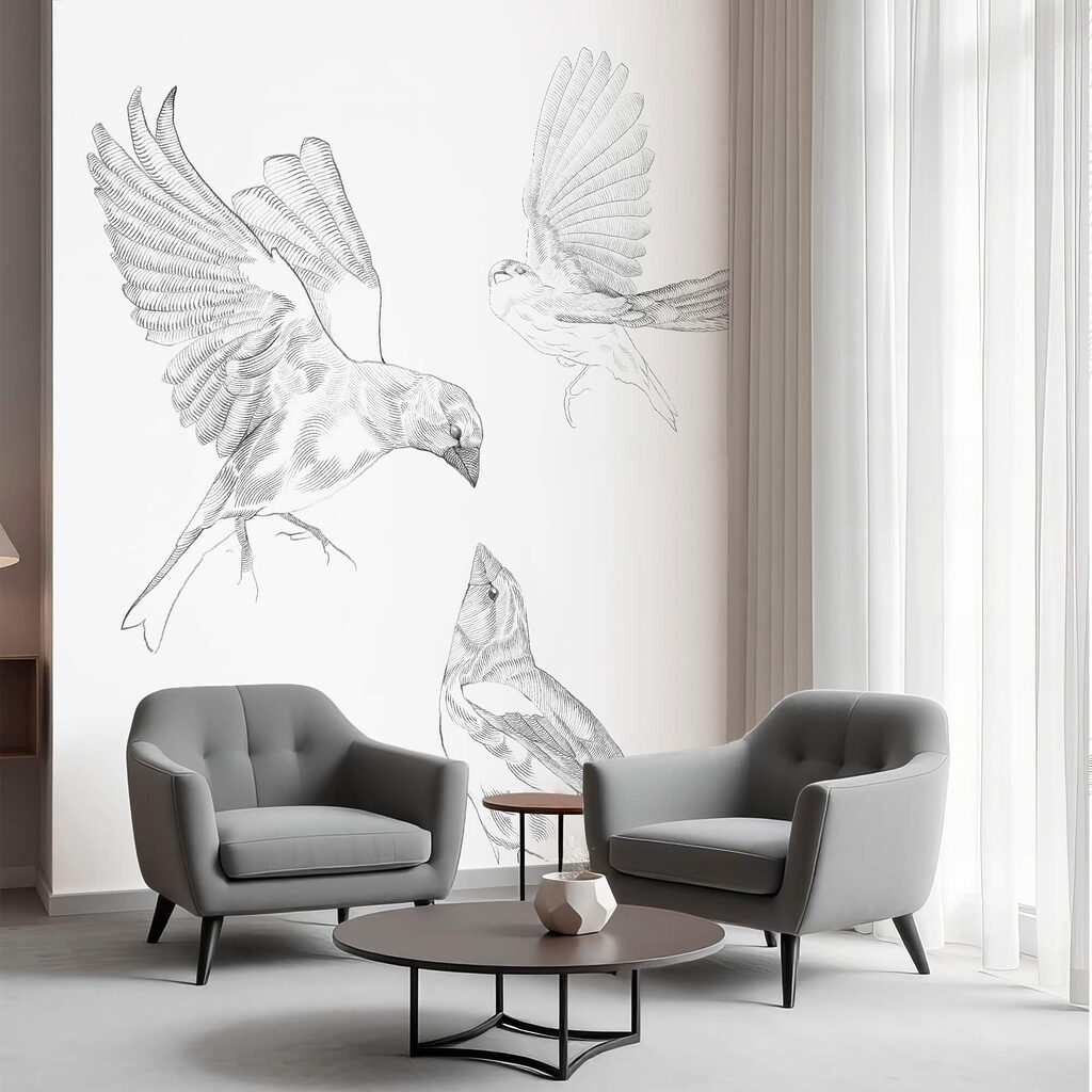 Grup de păsări cu aripi