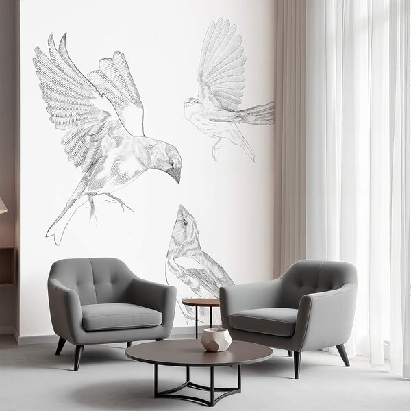 Grup de păsări cu aripi