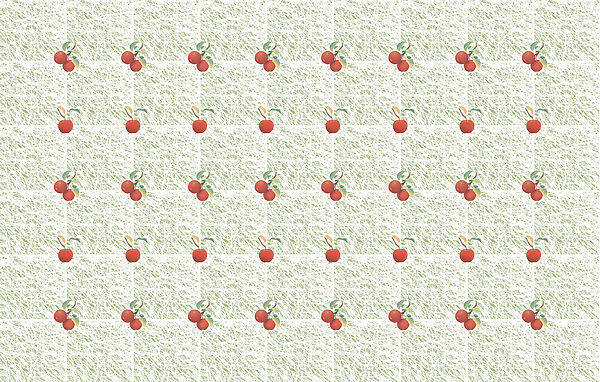 Pattern of red apples