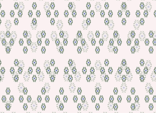 Pattern of blue flowers