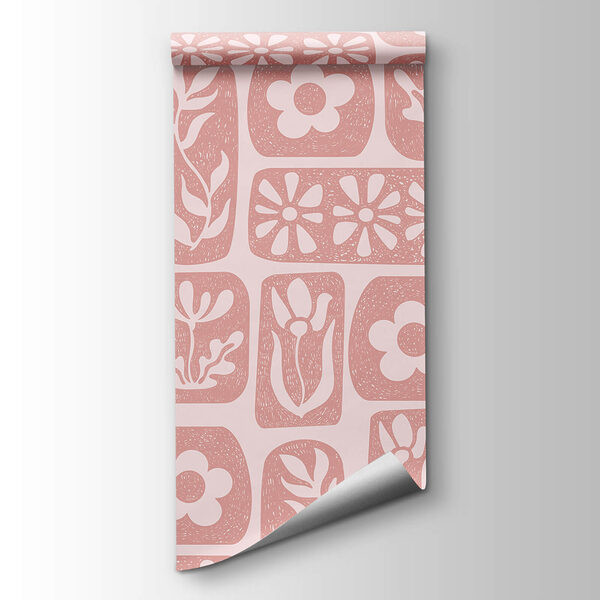 Pattern of flowers and leaves