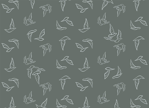 Pattern of birds flying