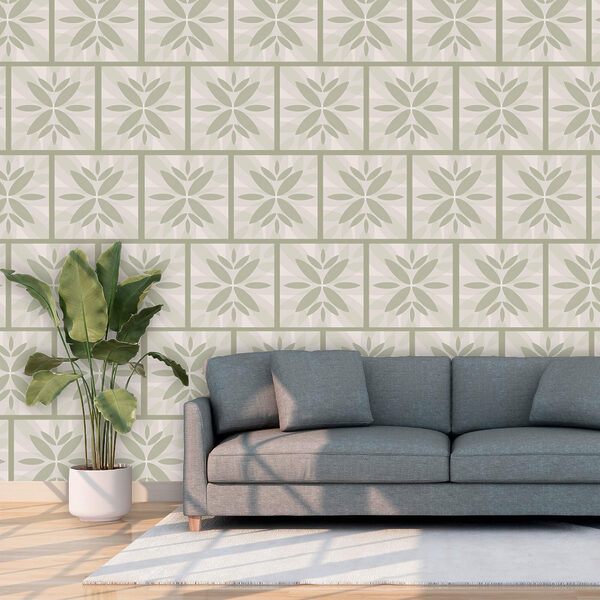 Model de flori pe un perete