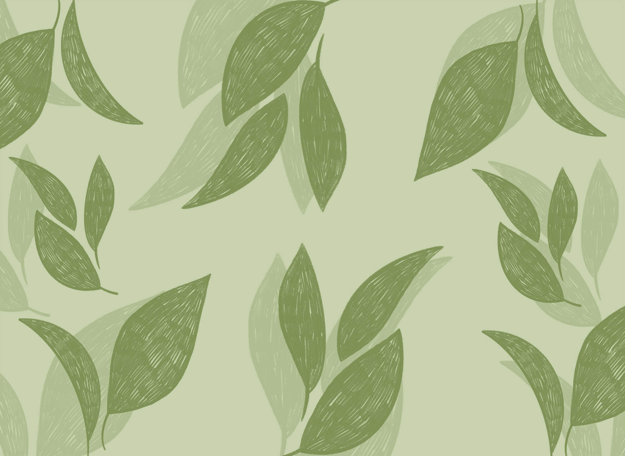 Pattern of green leaves