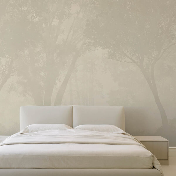 Pădure ceață cu copaci