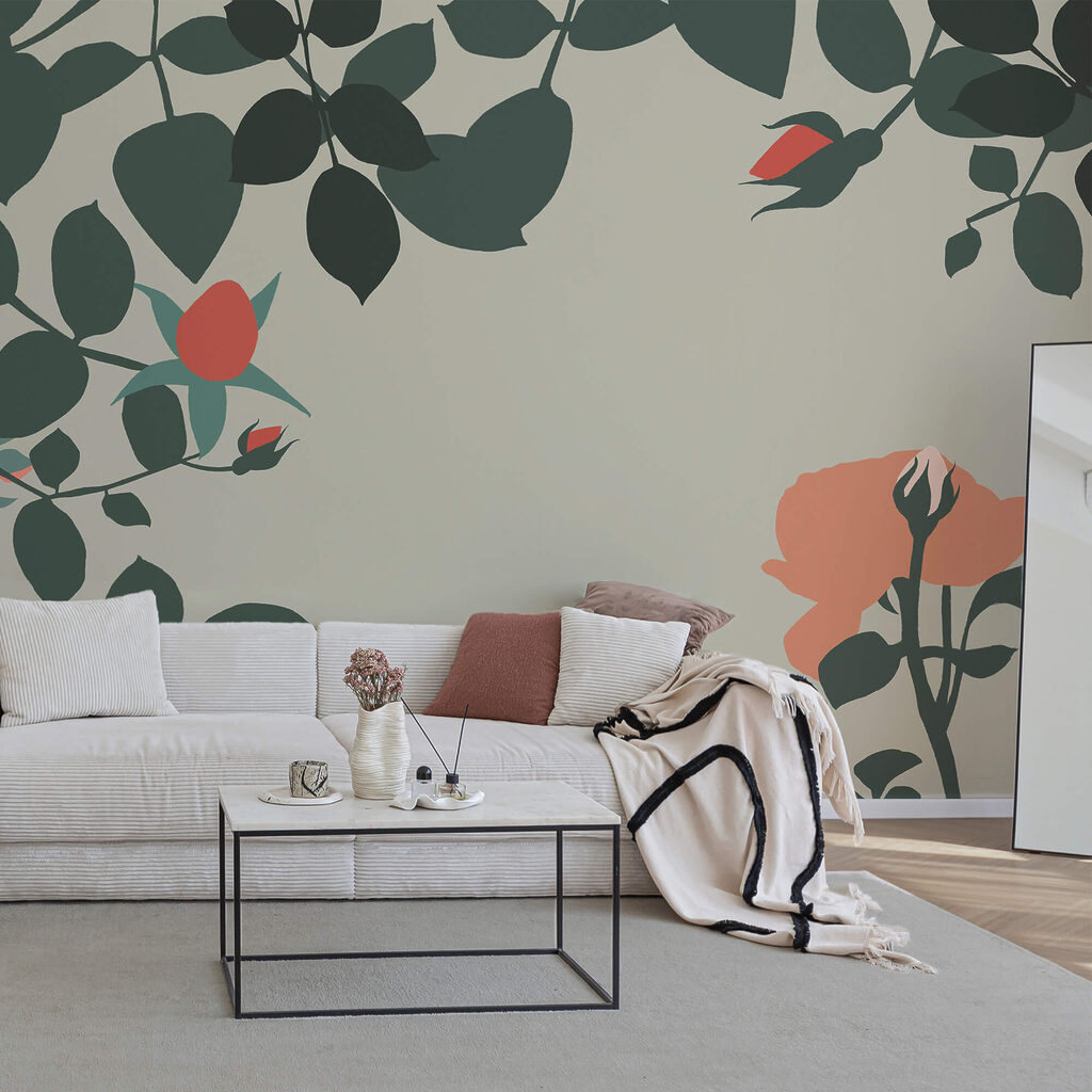 Design floral cu nuanțe vibrante