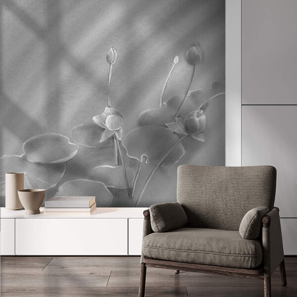 O scenă liniștită cu nuferi surprinsă într-un mod frumos