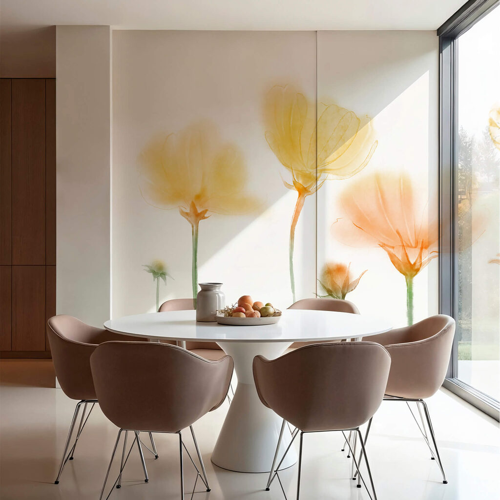 Grup de flori cu lumină