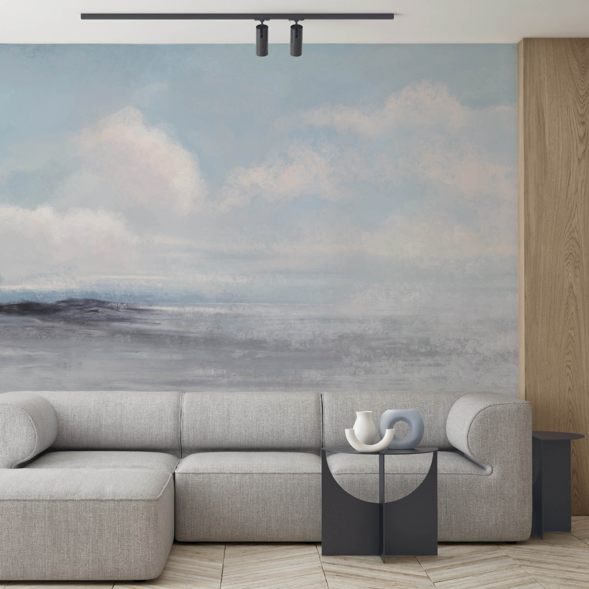 Peisaj cu cer înnorat