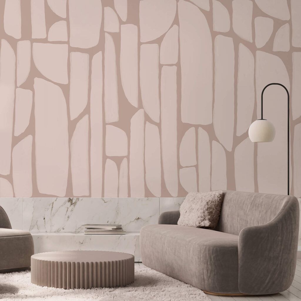 Model cu forme albe și roz