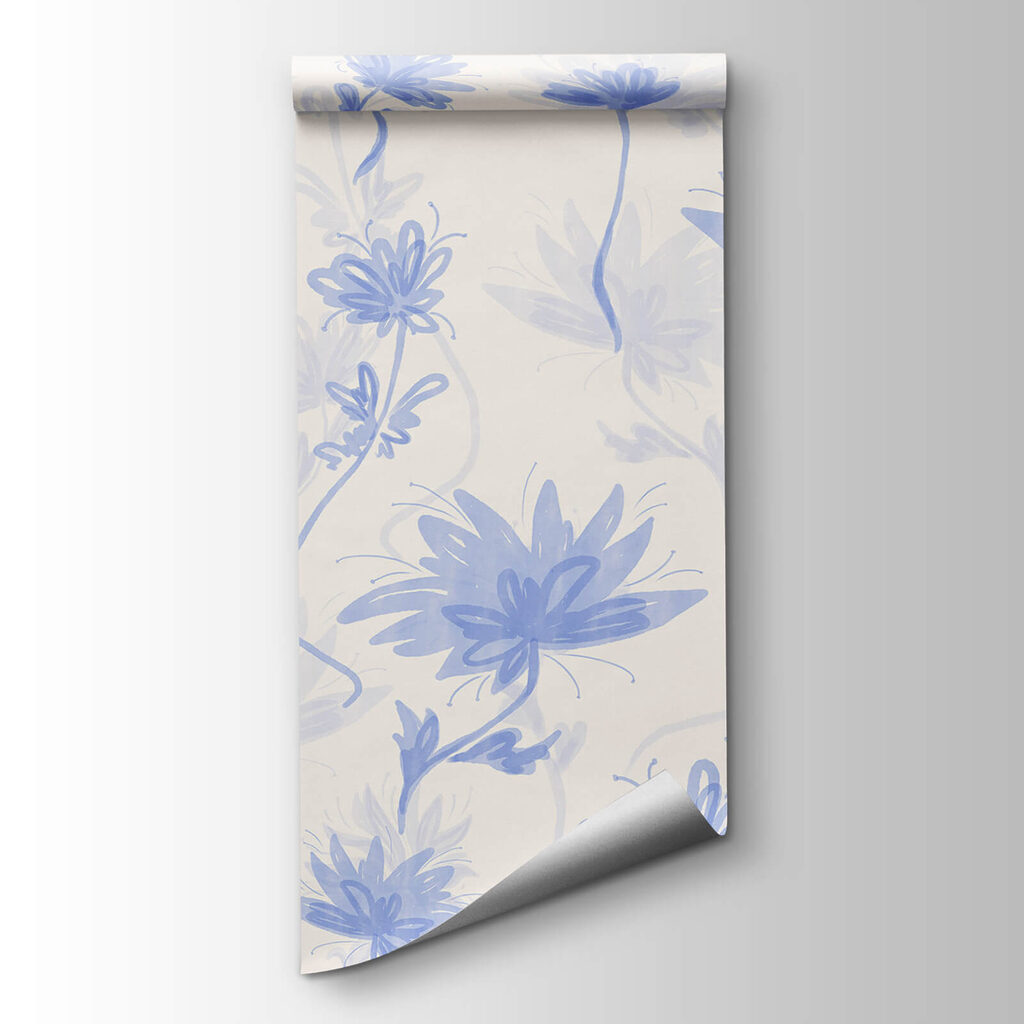 Pattern of flowers on a white background