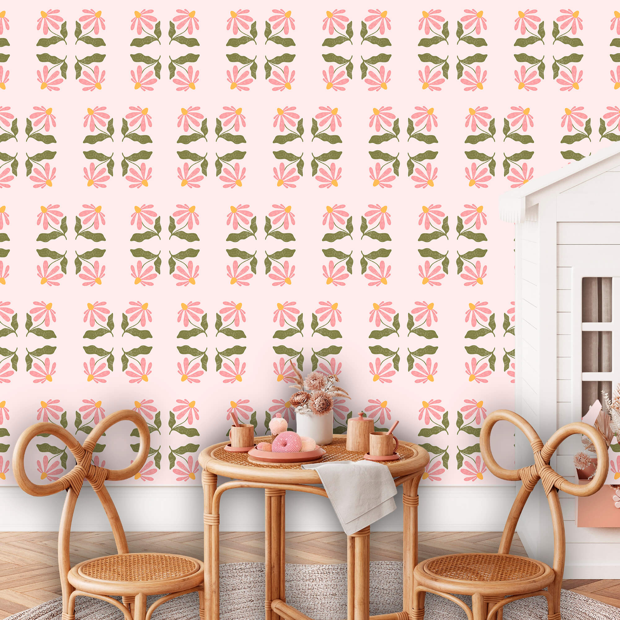 Motiv cu flori și frunze Motiv cu flori și frunze