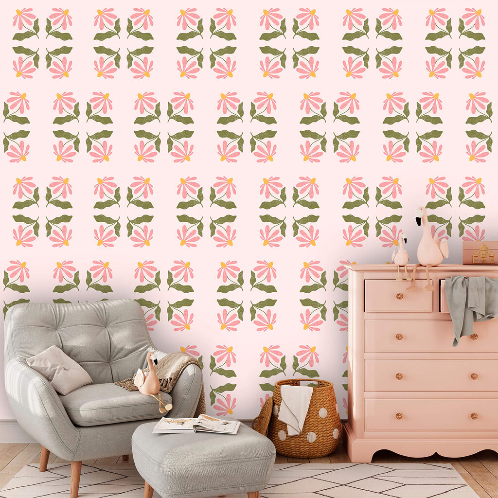 Motiv cu flori și frunze Motiv cu flori și frunze