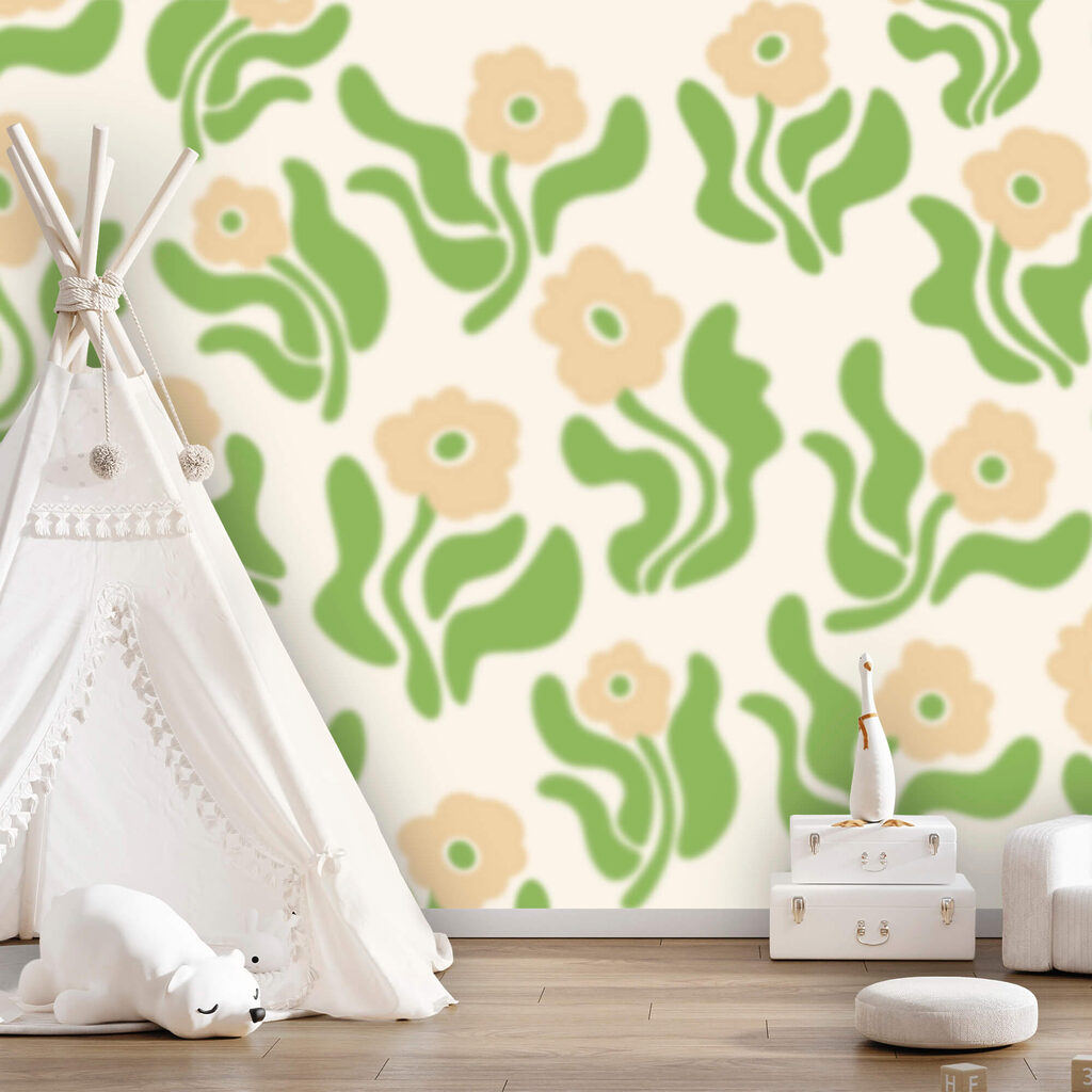 Motiv cu flori și frunze