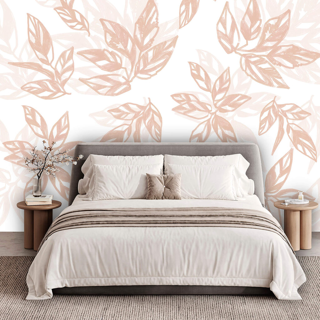 Model de frunze pe fond alb