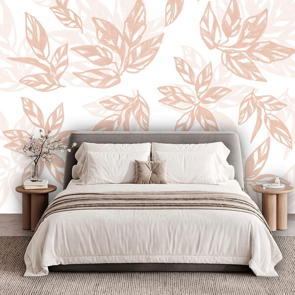 Model de frunze pe fond alb