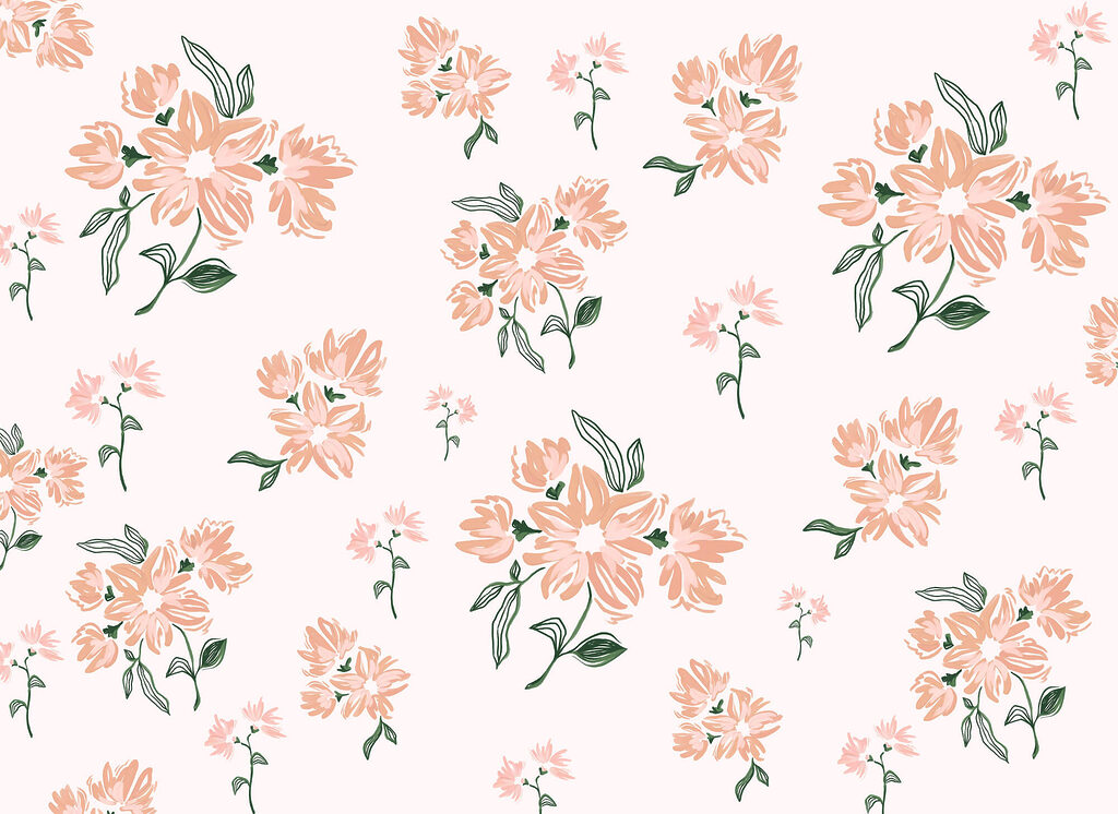 Pattern of flowers on a white background Pattern of flowers on a white background