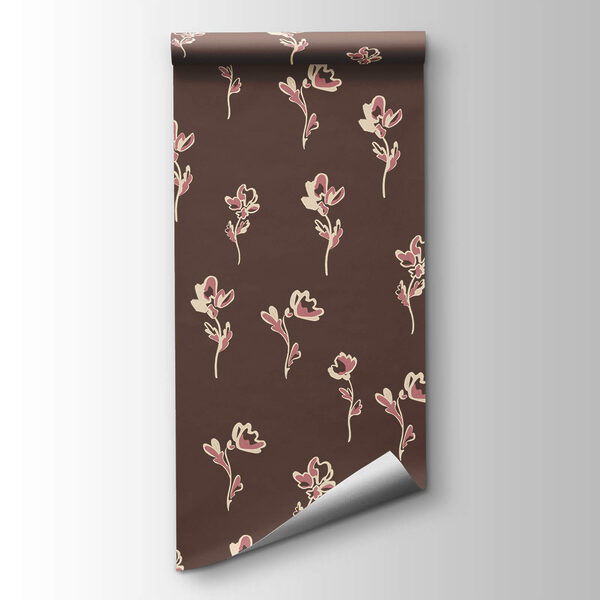Pattern of flowers on a brown background Pattern of flowers on a brown background