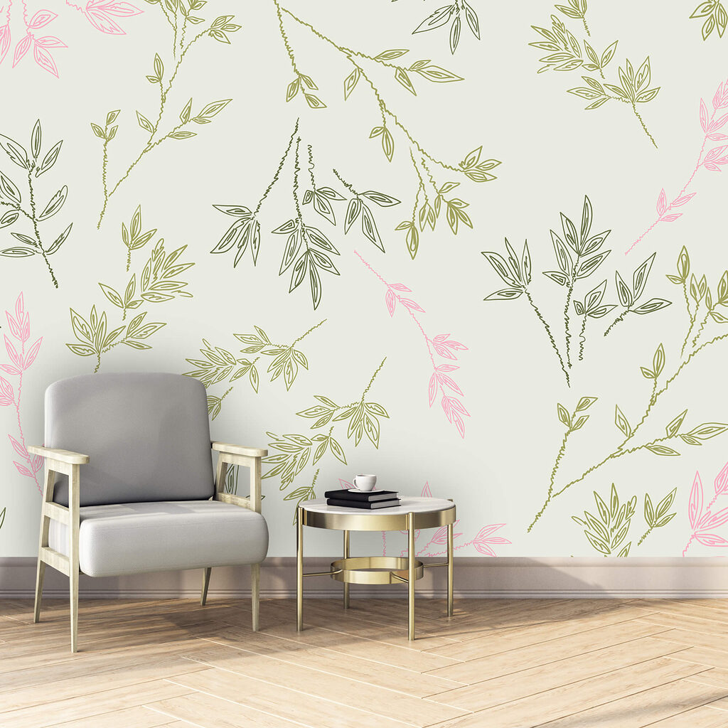 Model de frunze pe fond alb