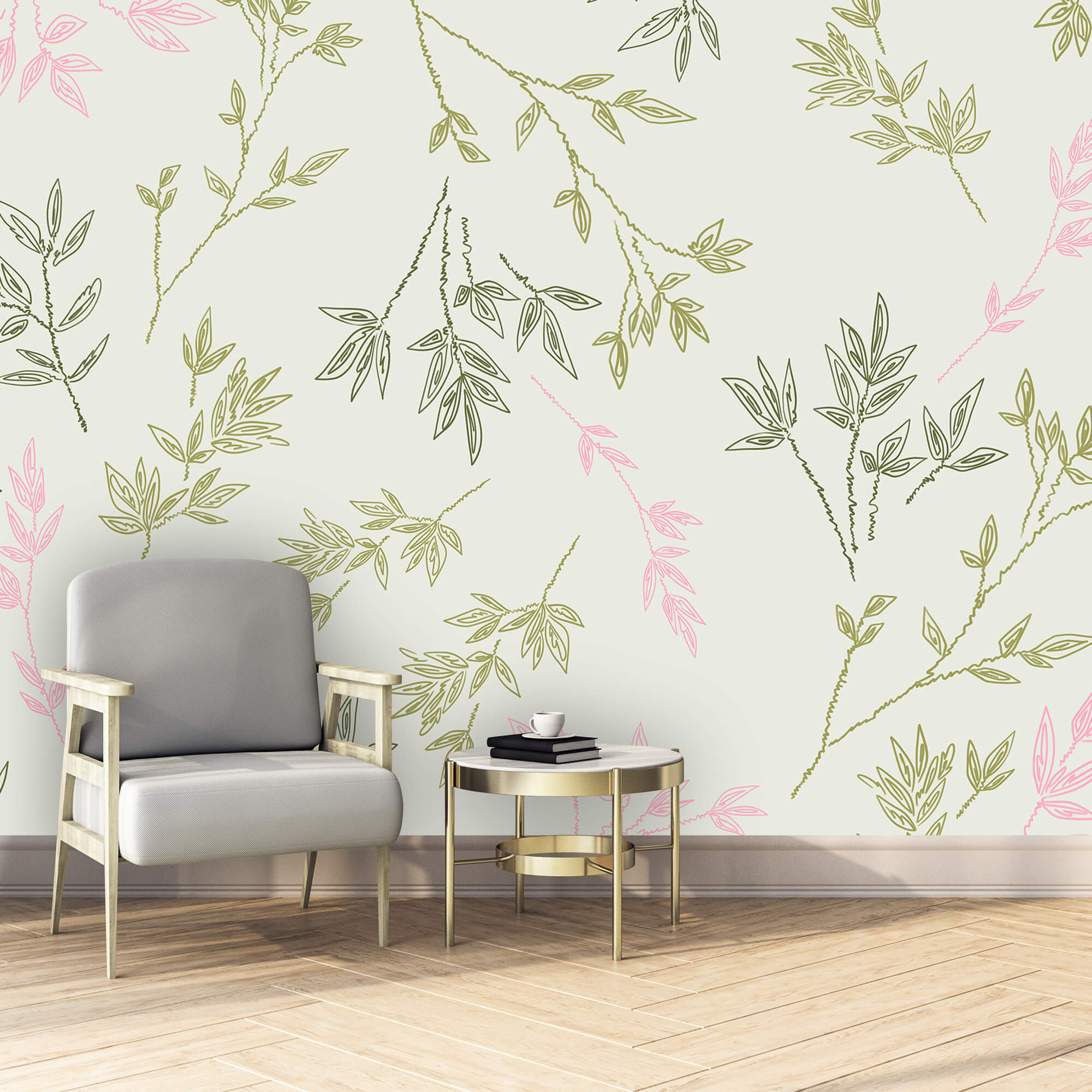 Model de frunze pe fond alb