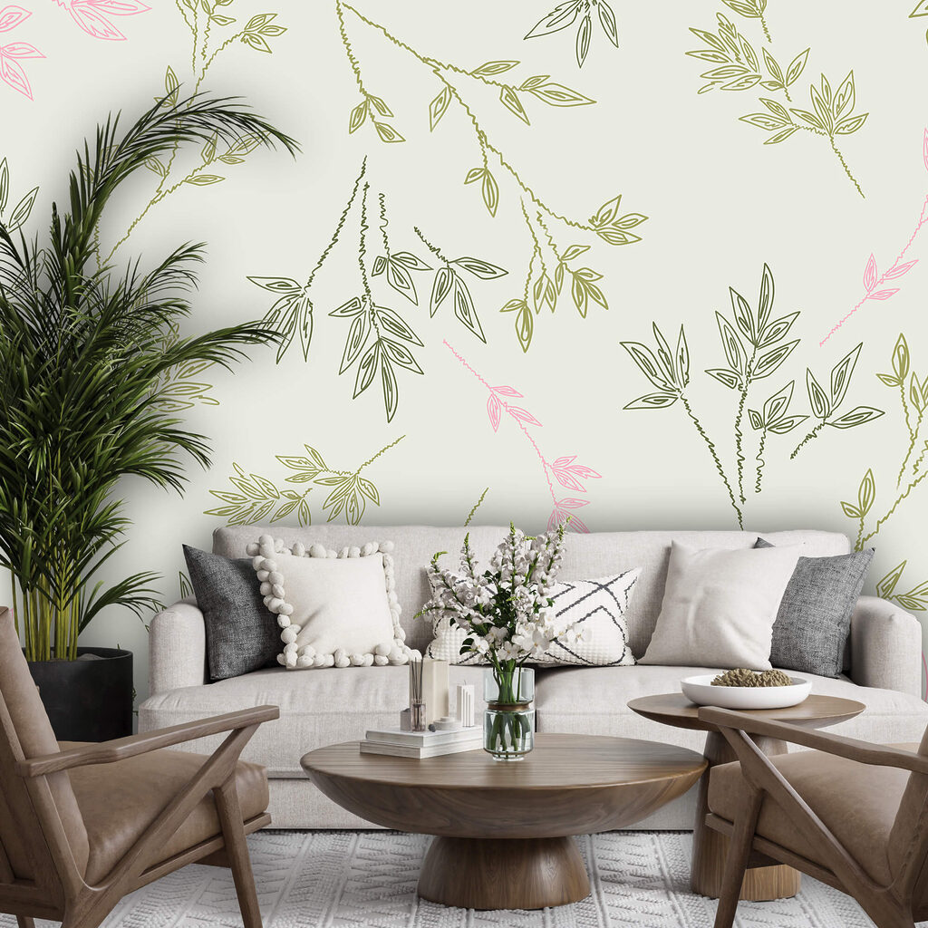 Model de frunze pe fond alb