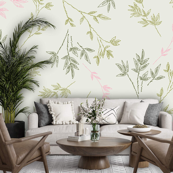 Model de frunze pe fond alb