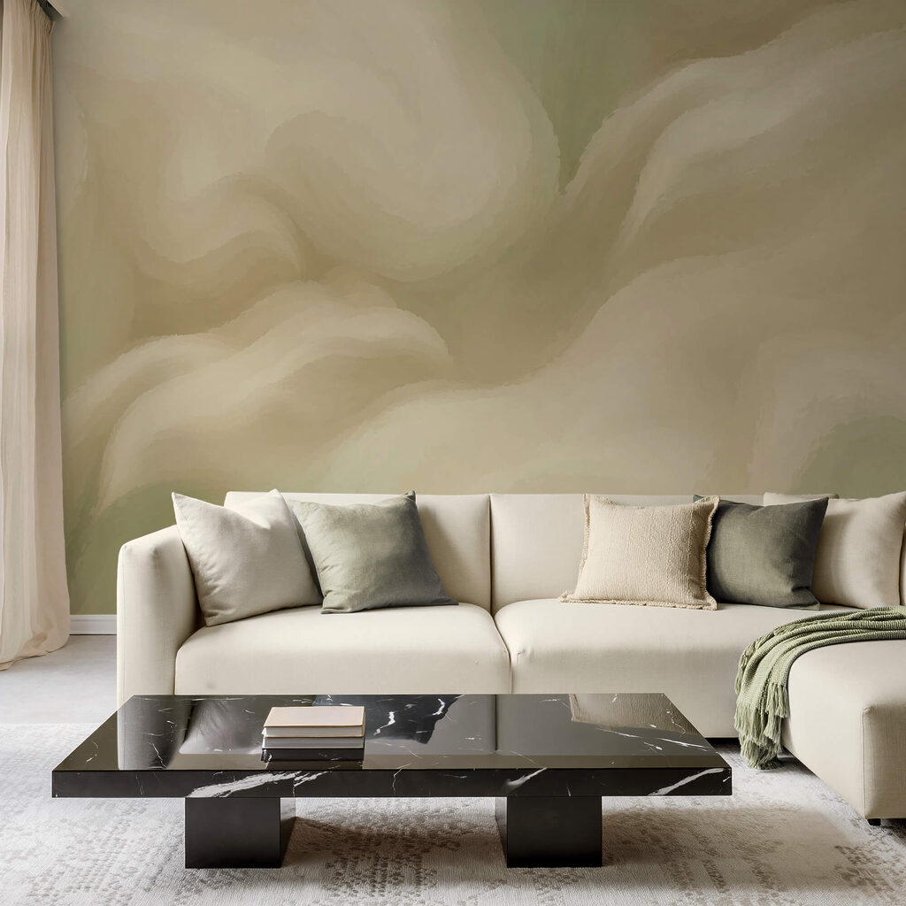 Un stil abstract, fluid și delicat, în nuanțe deschise